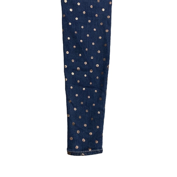 Fidelity Denim Belvedere Mid Rise Skinny Jean Rose Gold Dots 29 FLAWED Belt Loop - Picture 10 of 15